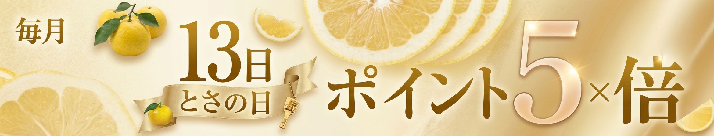 毎月13日ポイント5倍
