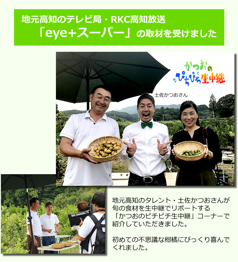地元高知のテレビ局・RKC高知放送「eye＋スーパー」の取材を受けました