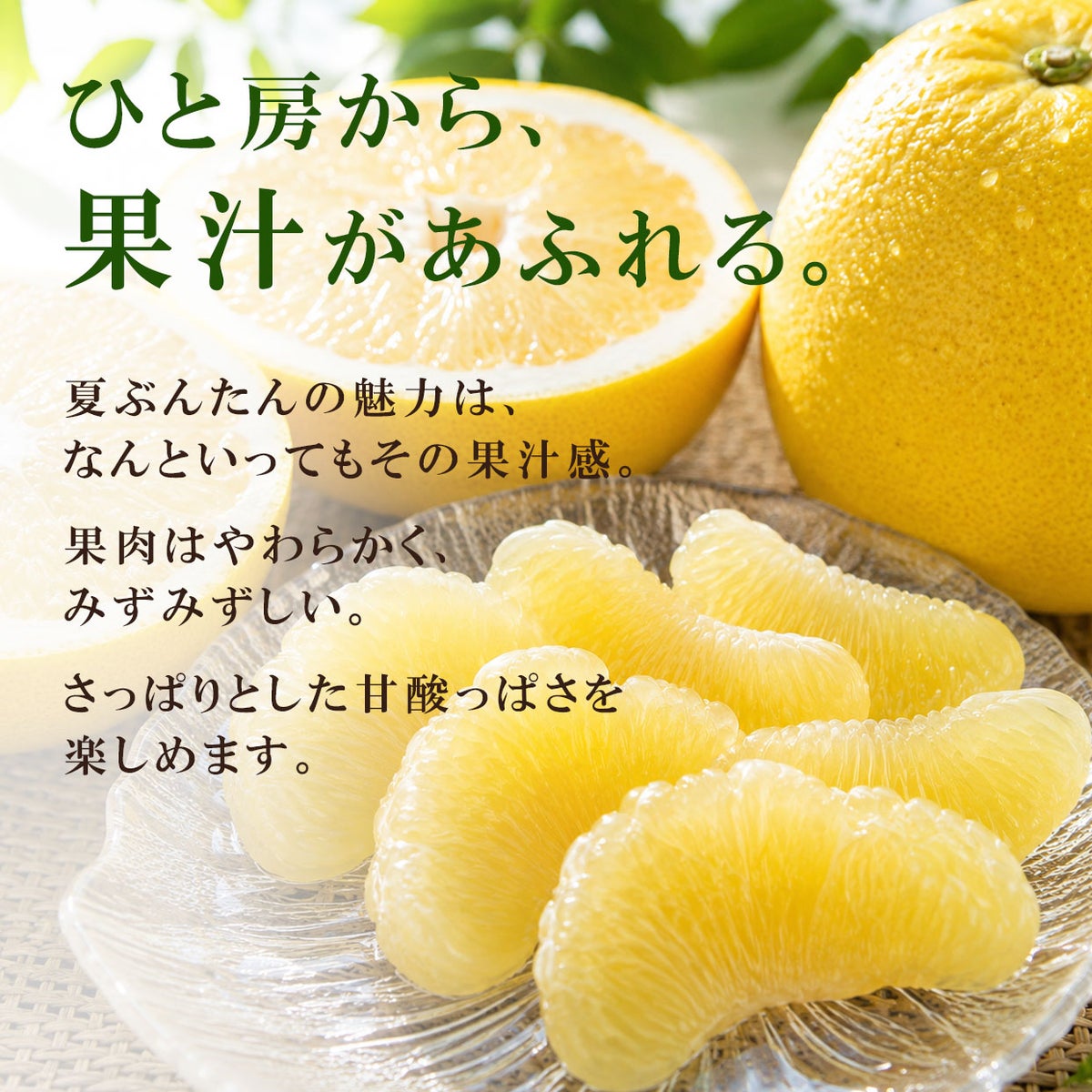 ひと房から、果汁があふれる。