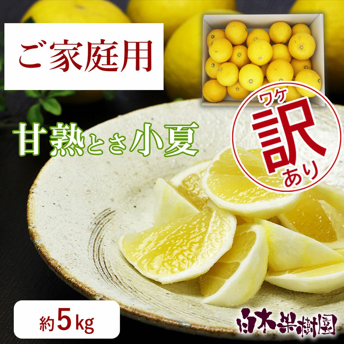 甘熟とさ小夏わけありご家庭用 約5kg