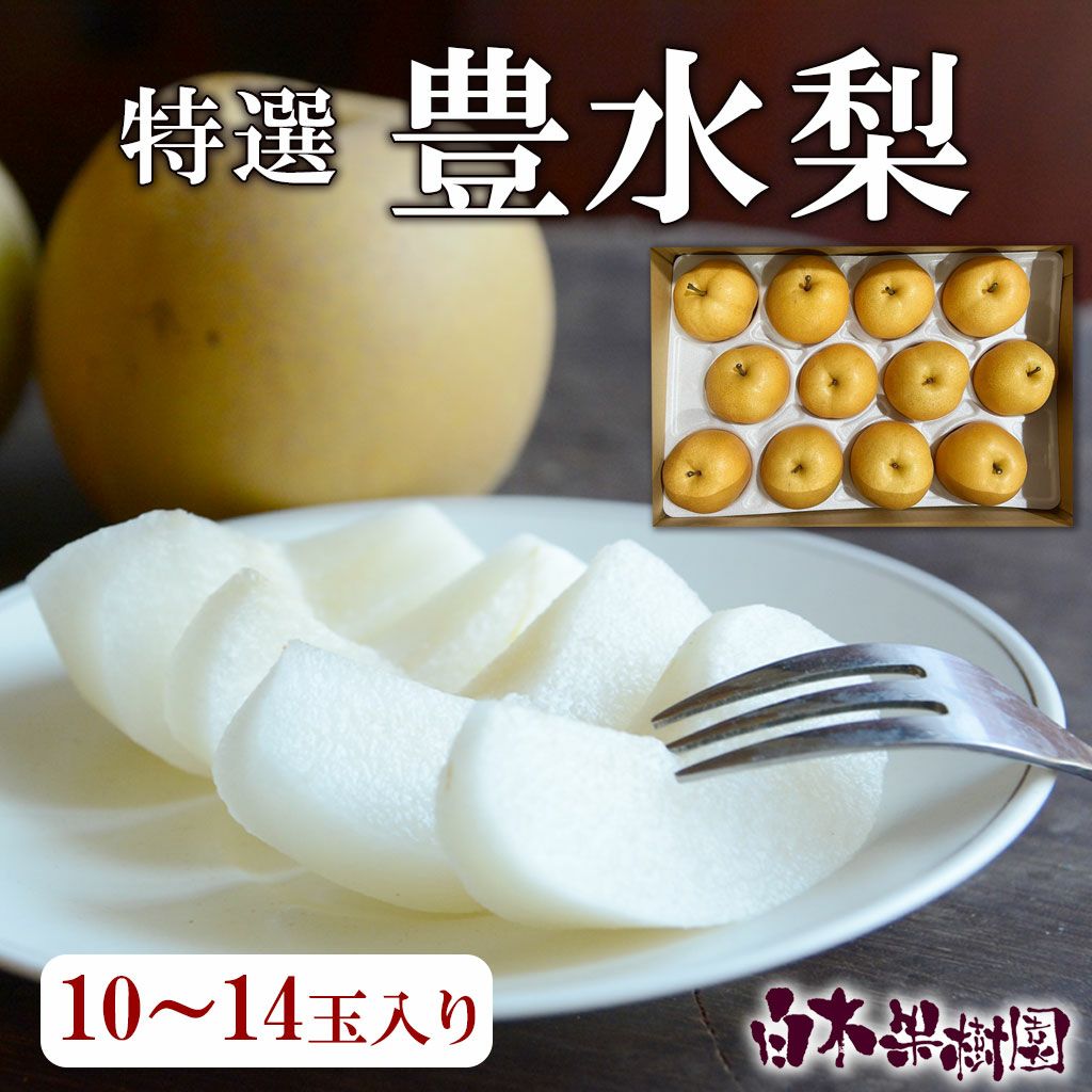 特選秀品豊水梨約5kg10～14玉入り【送料込】 | 白木果樹園