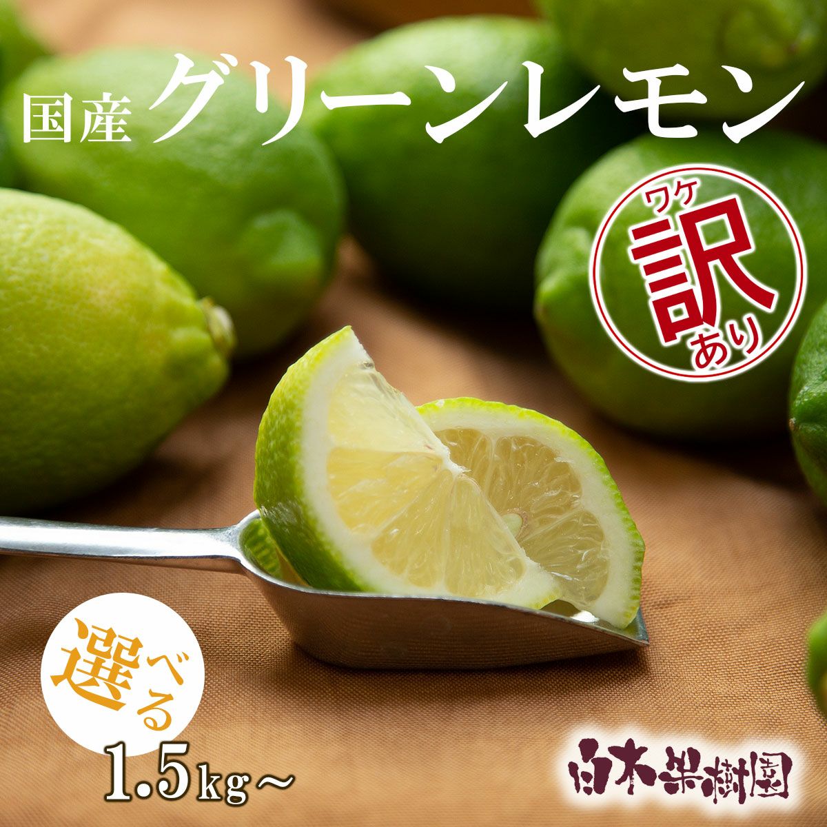 訳あり】【数量限定】高知県産グリーンレモン 約1.5kg・2.5kg・5kg